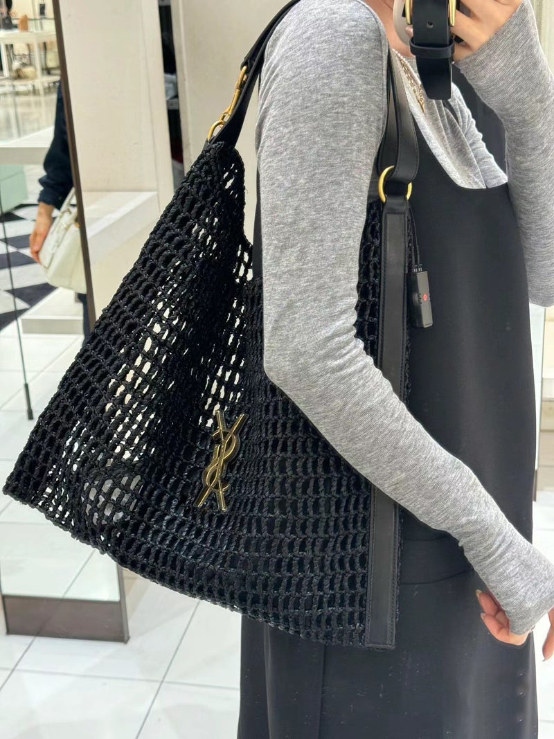 Seaside Vacation Large Capacity Straw Woven Bag Women'S Fashionable Lafitte Grass Beach Bag Hollow All-Match Woven Bag - Image 3