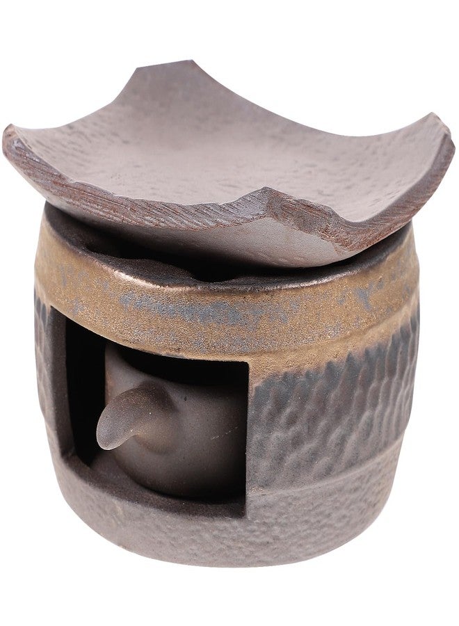 VICASKY Ceramic Tea Stove Warmer Set with Tea Light Candle Holder for Warming Teapots Rustic Heatproof Heater - Image 1