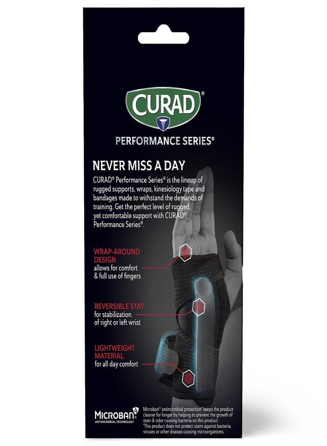 CURAD Performance Series Wrist Support, Reversible Rigid Brace for Mild Sprains, Strains, Joint Injuries, and Carpal Tunnel Pain Management, 2 Adjustable Straps, Universal Fit for Right or Left, 1 EA - Image 2