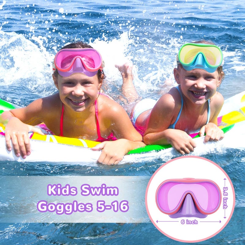 Keary Kids Swim Goggles with Nose Cover Swimming Goggles for Kids 6-14 8-12 Age 4-7 3-6 3-5 Swim Mask for Toddler Boys Girls Youth Child Anti Fog UV Protection Pool Water Glasses Underwater Goggles - Image 4