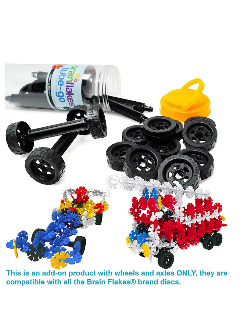 Brain Flakes Viahart Brain Flakes Car Vehicle Building Toy Set | 24 Pieces | Interlocking Plastic Disc | STEM Toy | Building and Construction Set | Educational & Learning Toys For Kids, Children | Plastic - Image 3