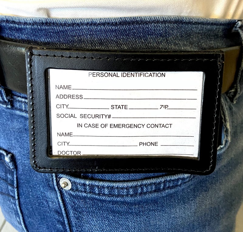 Perfect Fit Shield Wallets ID Badge Holder with 1 Clear ID Window, Leather Belt Clip Badge Holders for ID Credential Pass for Police, Business, Worker, Student (Black) (Horizontal) - Image 4