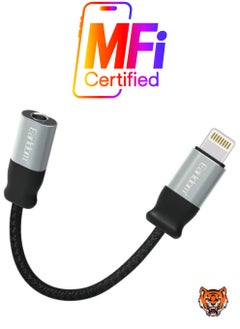Black Lightning to 3.5mm Audio Adapter – Premium Quality Connector for iPhone, Headphone, and AUX Support