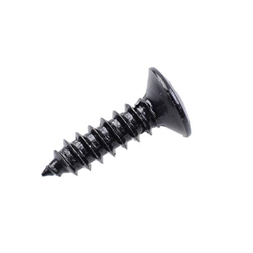 SAPHUE 3MM Electric Guitar Bass Pickguard Screws Pick Guards Scratch Plate Mounting Screws for Fender Strat ST Tele TL Stratocaster Telecaster Gibson LP Les Paul SG Guitar Pack of 50 (Black) - Image 3