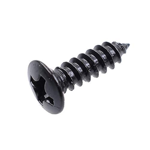 SAPHUE 3MM Electric Guitar Bass Pickguard Screws Pick Guards Scratch Plate Mounting Screws for Fender Strat ST Tele TL Stratocaster Telecaster Gibson LP Les Paul SG Guitar Pack of 50 (Black) - Image 4