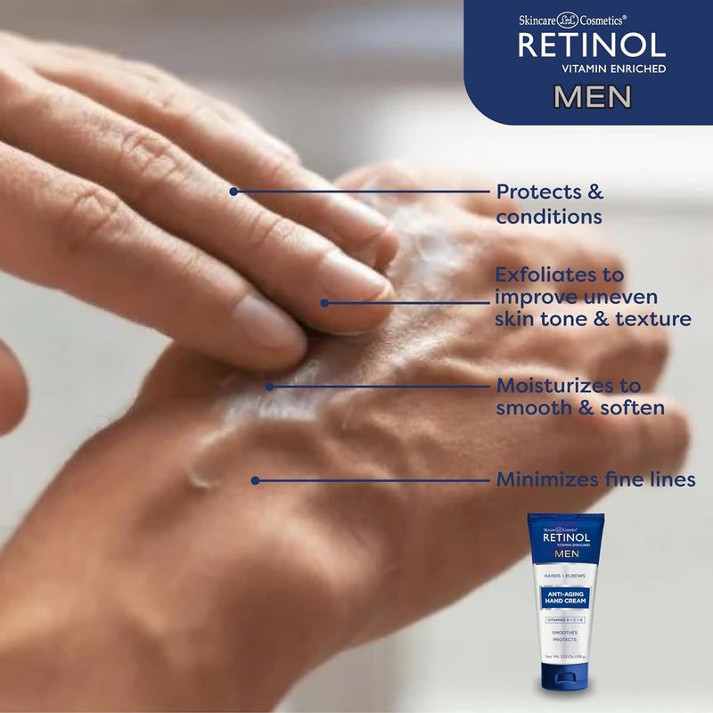 Retinol Anti-Aging Hand Cream â€“ The Original Retinol Brand For Younger Looking Hands â€“Rich, Velvety Hand Cream Conditions & Protects Skin, Nails & Cuticles (Men's) - Image 4