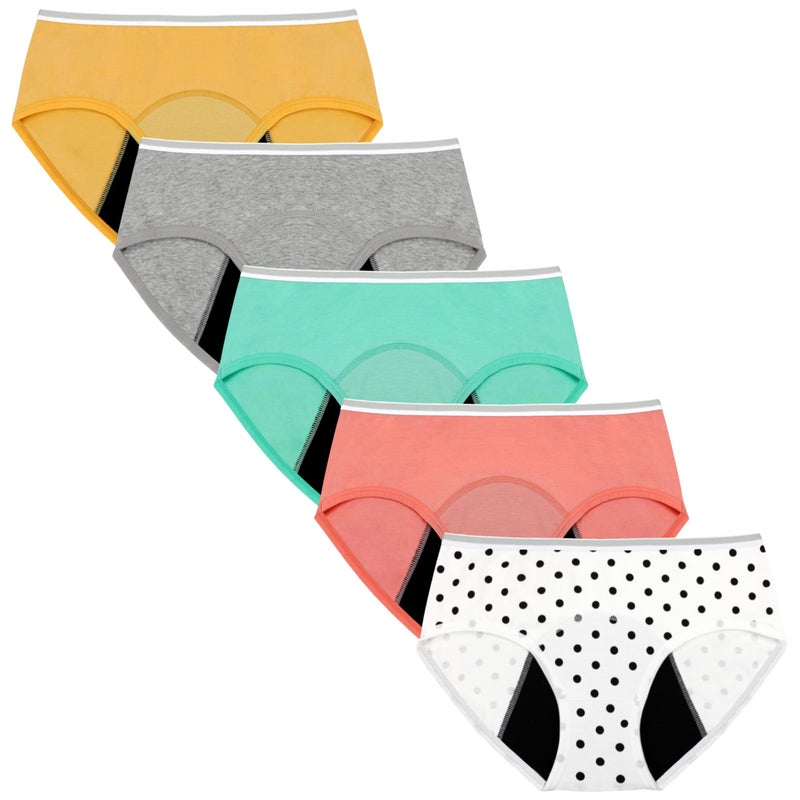 Geronmine Teen Girls Period Panties Heavy Flow High Absorbency First Period Starter Underwear For Teens Menstrual Leakproof Protective Cotton Soft Briefs - Image 1
