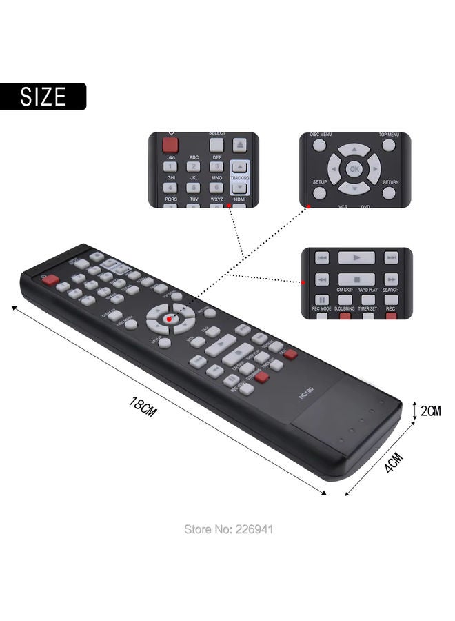 NC180 NC180UH DVDR VCR Combo Remote Control Replaced fit for Funai DVD Recorder ZV427FX4A ZV427FX4 ZV427FX4 A Remote Controller
