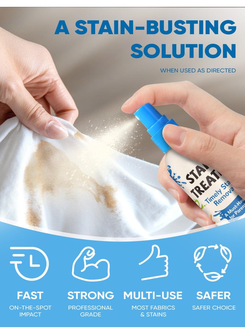 Messy Eater Stain Treater Spray 4oz – Baby & Newborn Laundry Pre-Treat, Fast-Acting Stain Remover for Food, Grease, Coffee, Formula & Spit-Up – Color-Safe, Travel Size, No Dry Cleaning Needed - Image 4