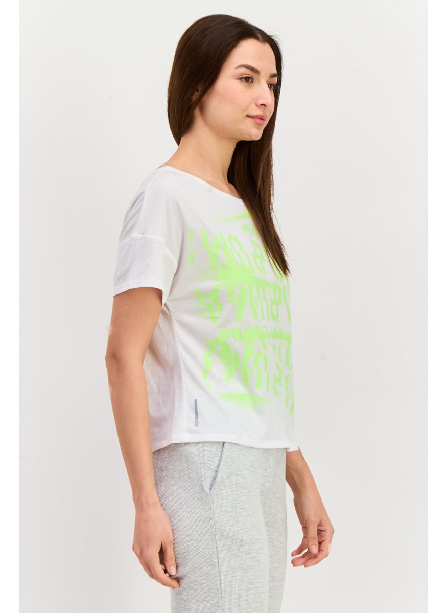 PUMA Women Sportswear Fit Short Sleeves Training T-Shirt, Lime Green  - Image 2