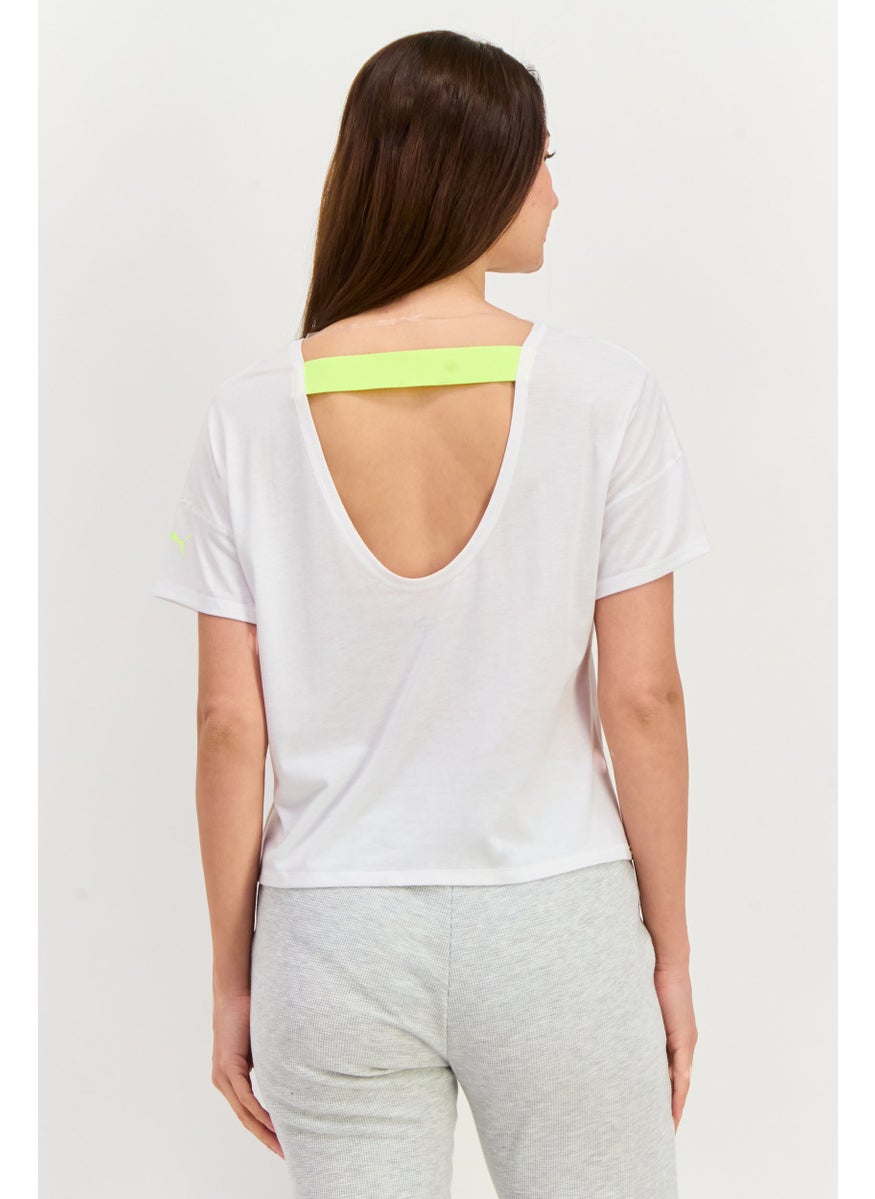 PUMA Women Sportswear Fit Short Sleeves Training T-Shirt, Lime Green  - Image 3
