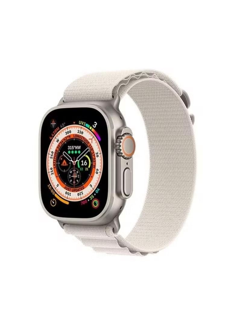 Zaboon Alpine Loop For Apple Watch Band Series 8 42mm 44mm 45mm 49mm Nylon Sports Solo Loop Stretch Woven Straps For iWatch Series 8/7/6/5/4/3/2/1/SE/Ultra - Starlight