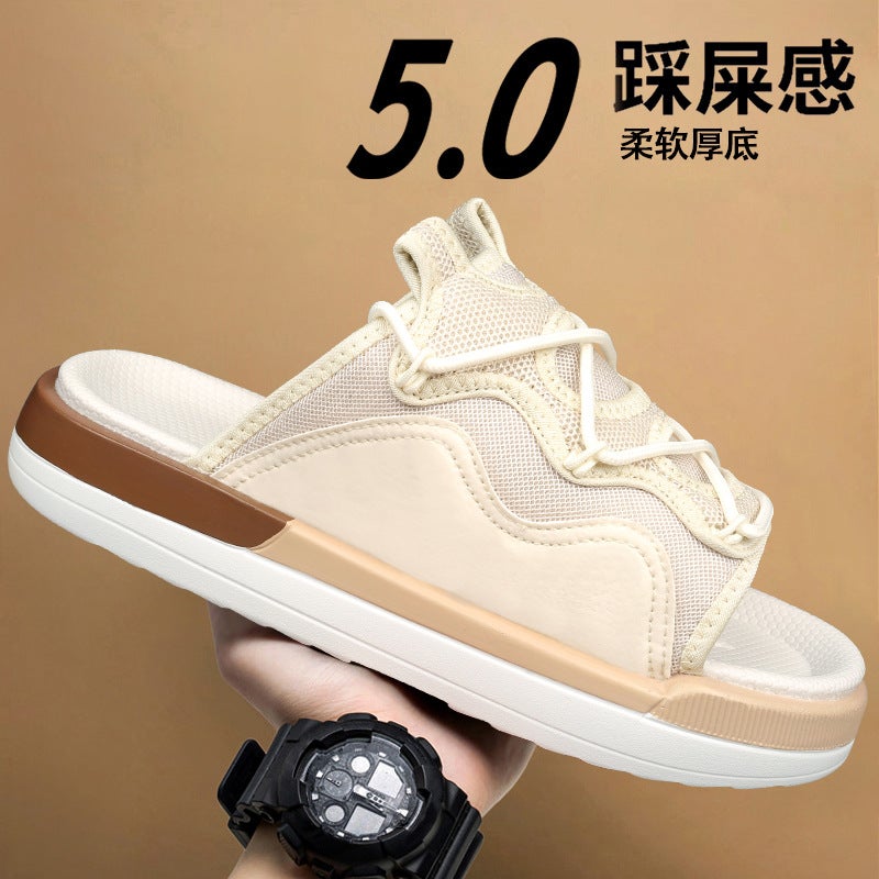 Large Size Men'S Slippers Trendy Brand New Summer Outer Wear Non-Slip Slippers Students Thick-Soled Soft-Soled Sandals For Men - Image 1