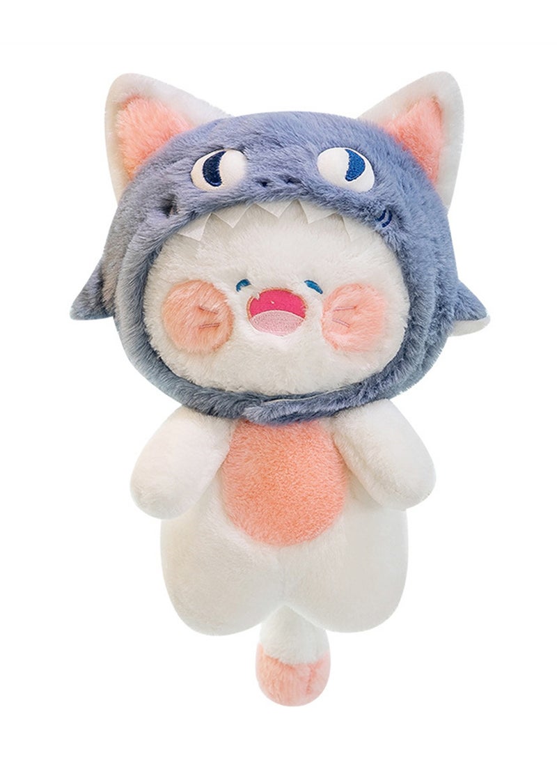 Cartoon Shark Cat Doll Doll Funny Hat Plush Toy Rag Doll Toy  - Image 1
