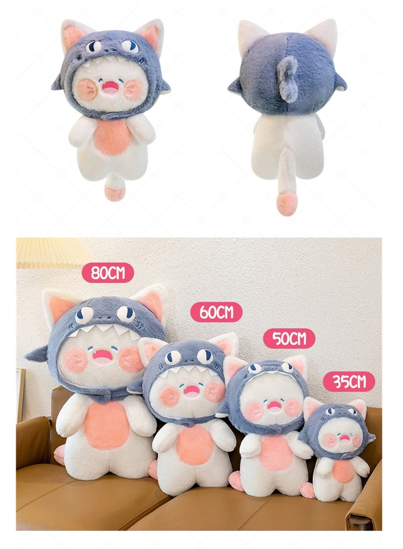 Cartoon Shark Cat Doll Doll Funny Hat Plush Toy Rag Doll Toy  - Image 4