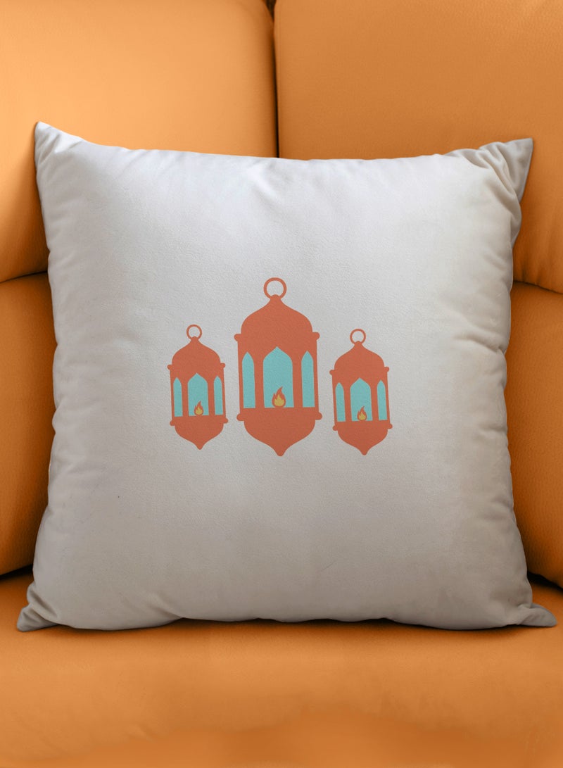 لوحة غطاء وسادة من البوليستر بتصميم فانوس رمضان - Image 4