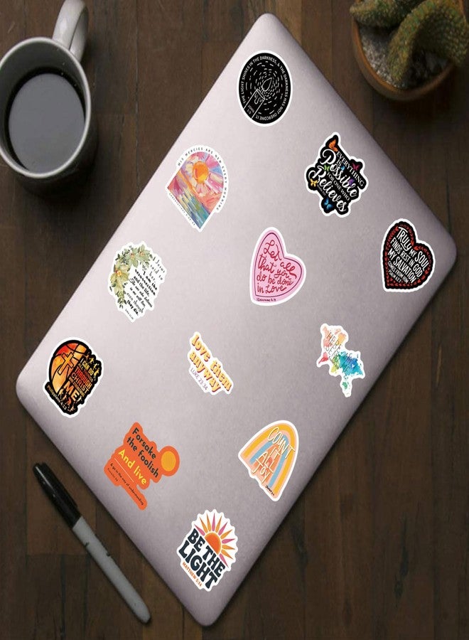 CPORER 120Pcs Vision Board Supplies Stickers Bible Verse Stickers Christian Sticker Pack Aesthetics Scrapbook Sticker Waterproof Vinyl for Laptop, Water Bottle, Skateboard, Scrapbooking, Party Favors - Image 4