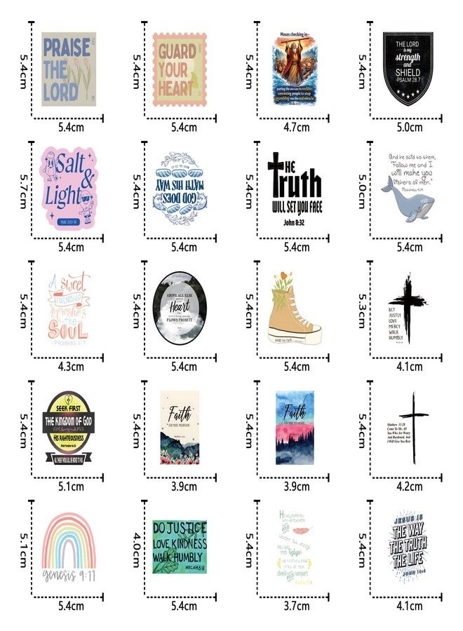 CPORER 120Pcs Vision Board Supplies Stickers Bible Verse Stickers Christian Sticker Pack Aesthetics Scrapbook Sticker Waterproof Vinyl for Laptop, Water Bottle, Skateboard, Scrapbooking, Party Favors - Image 5