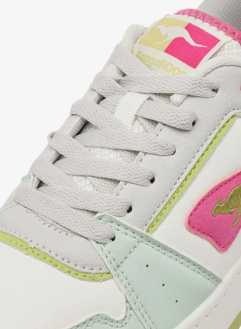 kangaROOS PINK Women's Panelled Sports Shoes With Lace-Up Closure for Women | Best Price UAE