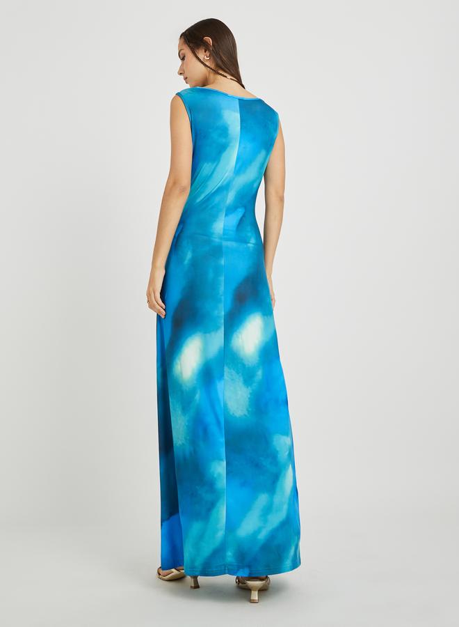 Take Two Printed Sleeveless Cowl Neck Maxi Dress - Image 4
