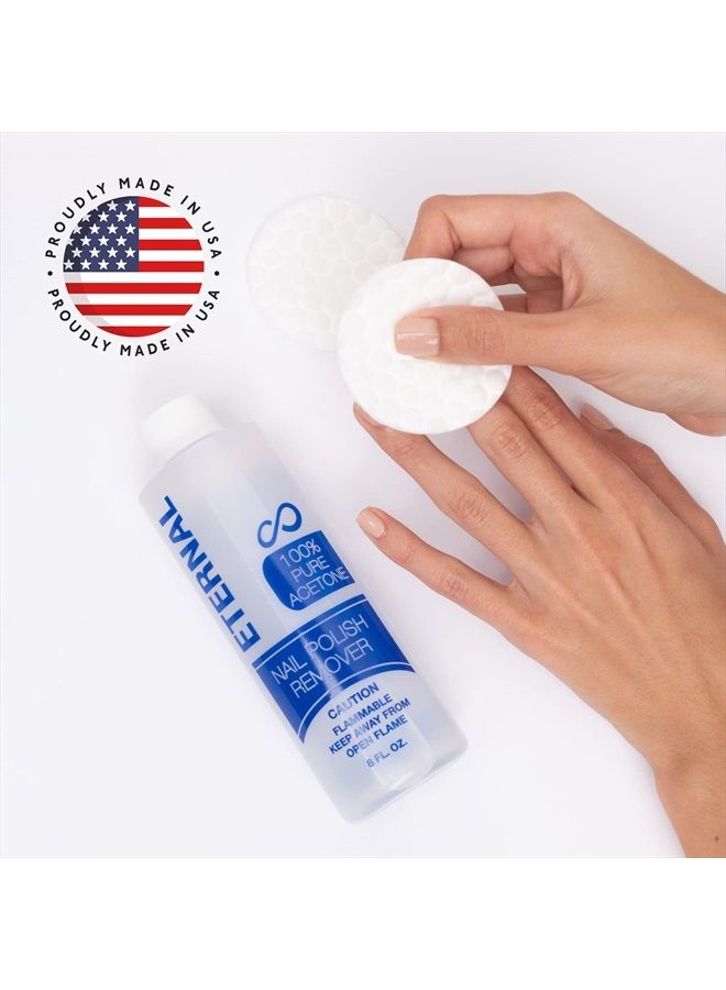ETERNAL Acetone Nail Polish Remover - 100 Percent Pure Acetone with Quick Effect and Ultra-Powerful Formula for Removal of Natural, Glue, Gel, Acrylic, Shellac & Artificial Fingernail - 16 Fl Oz - Image 2