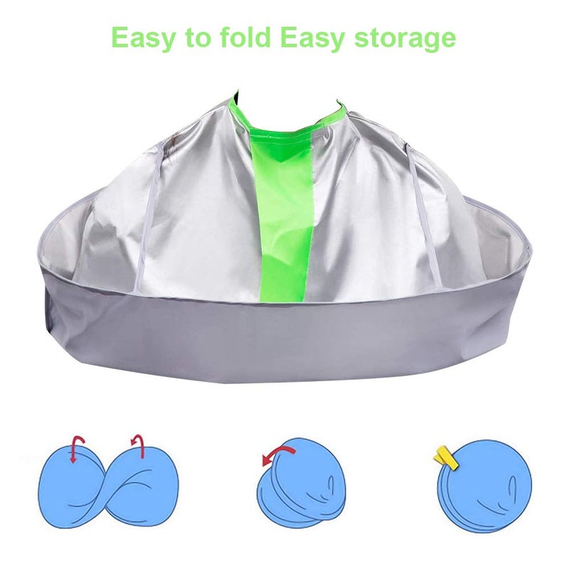 SZHSTC Professional Hair Cutting Cape Salon Barber Cape Waterproof Haircut Umbrella Catcher Hairdresser Gown Apron Men Women Hairdressing Supplies - Image 4