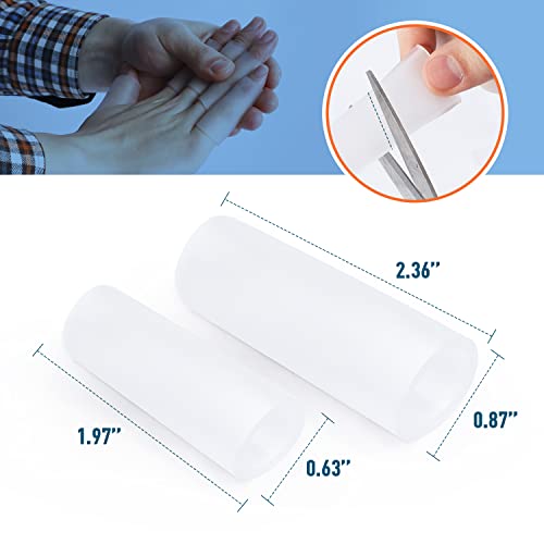 Kimihome 16 PCS Gel Finger Sleeve Protectors Silicone Finger Sleeve Cushions and Protects Provide Relief for Finger Cracking Corns Blisters and Calluses Protect 8PCS Large Size 8PCS Medium - Image 5