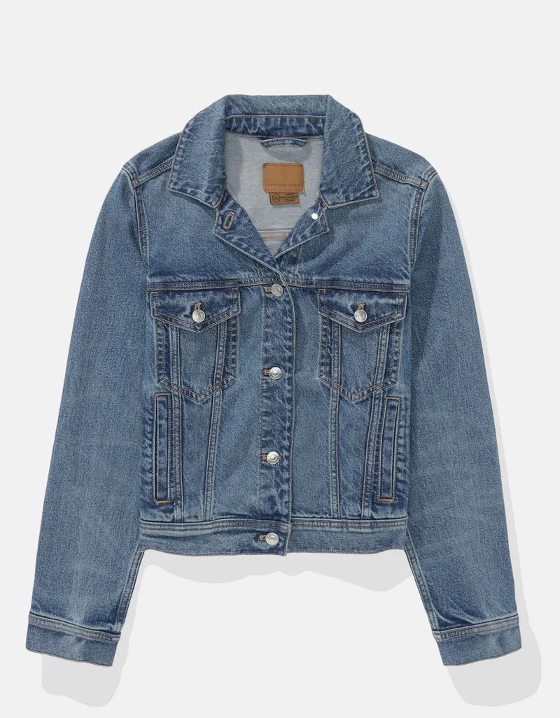 American Eagle  AE Strigid Classic Denim Jacket for Women | Best Price UAE