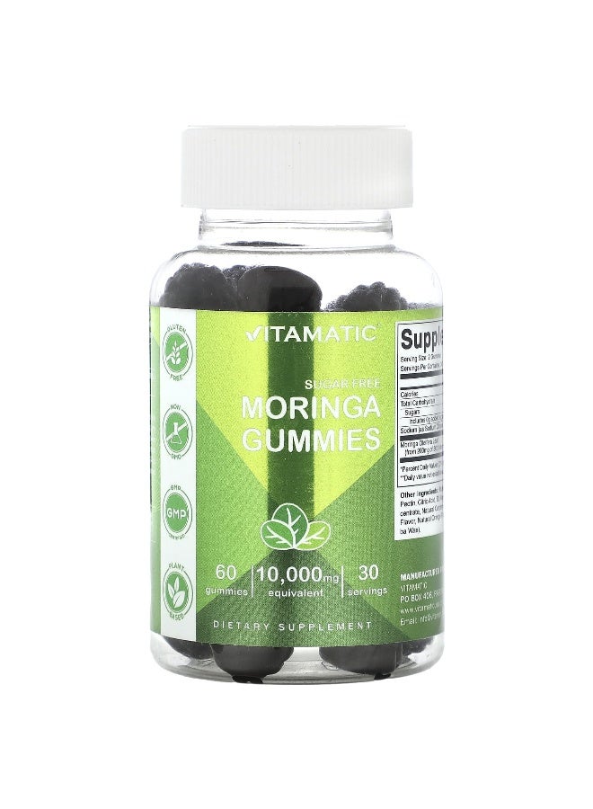Vitamatic فيتاميناتيك، حلوى مورنغا خالية من السكر، 10,000 ملغ، 60 حبة (5,000 ملغ لكل حبة) - Image 1