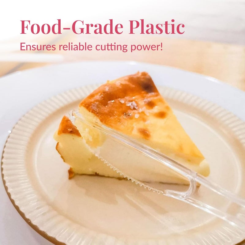 Prestee Prestee 100 Clear Plastic Knives - Heavy-Duty Disposable Knives Set  Elegant Plastic Cutlery  Premium Utensils for Parties  Durable Flatware and Silverware Pack  - Image 2