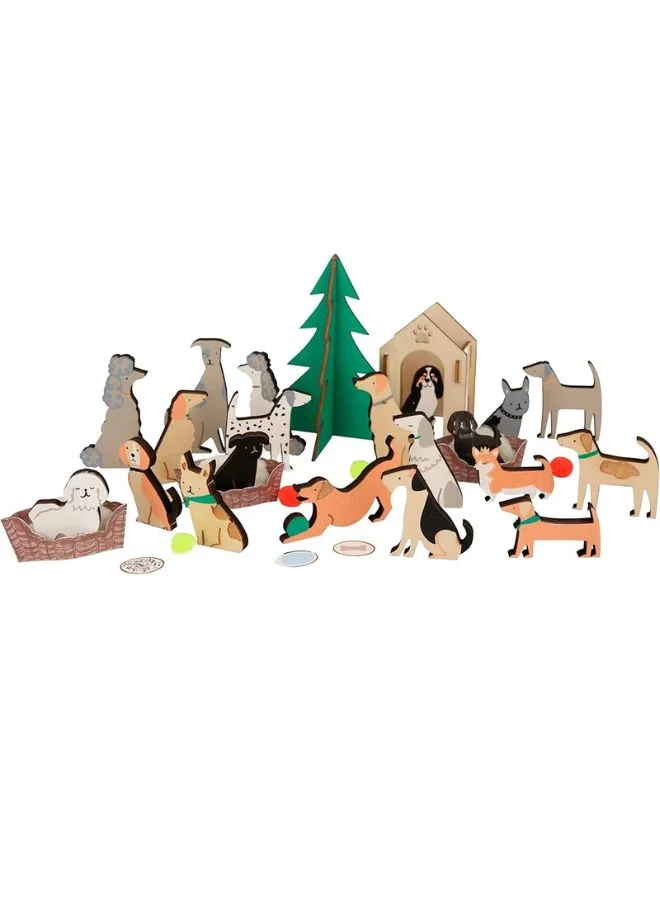 ميري ميري Wooden Dog Advent Calendar Suitcase