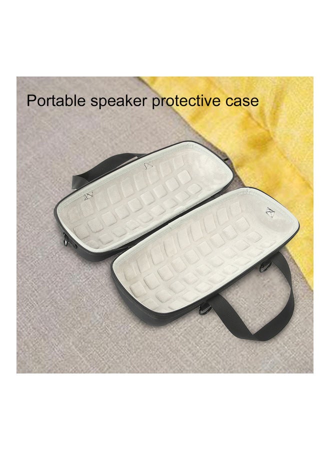 NIBEMINENT Bluetooth Speaker Carrying Protective Case White/Black - Image 2