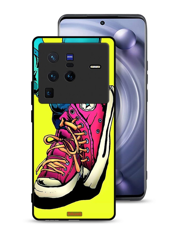 Tolwak Vivo X80 Pro Protective Case Cover Canva Shoes Art  - Image 1