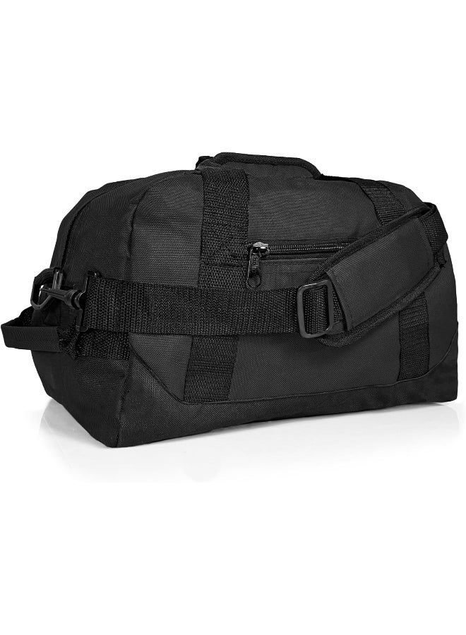 DALIX DALIX 14" Small Duffle Bag Two Toned Gym Travel Bag (Black)  - Image 1