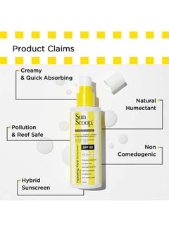SunScoop Hydrating Fluid & Brightening Sunscreen Combo Spf 60 Pa+++ & Spf 50 Pa++++ | For All Skin Types | No White Cast | Ultimate Sun Protection | 125Ml + 45 Gm  - Image 3