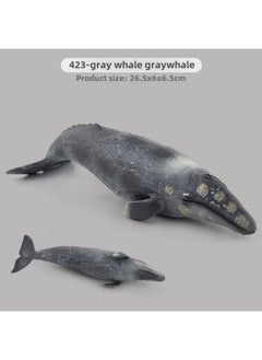 Simulation Of Whale Sharks, Tiger Sharks, Blue Whales, Marine Life Models, Deep-sea Prehistoric Ancient Duns, Trilobites, Animal Models-Color:Pl127-423 Gray Whale 365g