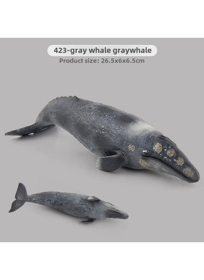 Generic - Simulation Of Whale Sharks, Tiger Sharks, Blue Whales, Marine Life Models, Deep-sea Prehistoric Ancient Duns, Trilobites, Animal Models-Color:Pl127-423 Gray Whale 365g - Image 1