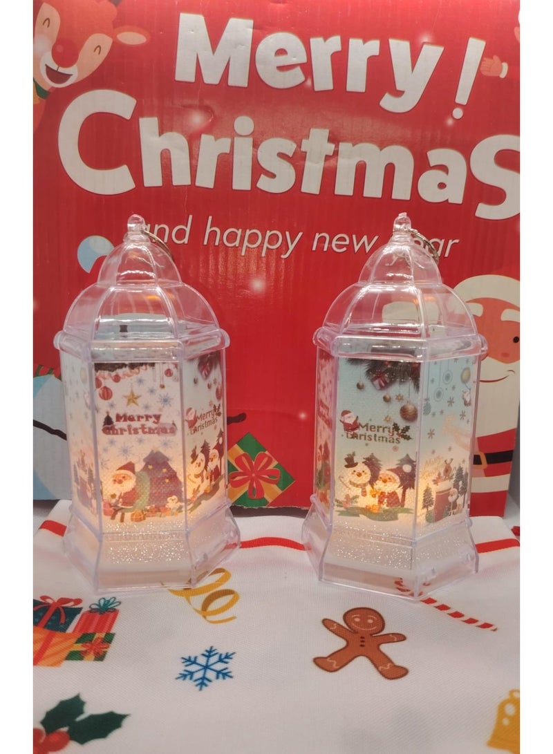 Christmas Lantern Christmas LED Light Christmas Decoration, LED Hanging Light, 12cm Yellow, 2 pieces - Image 1