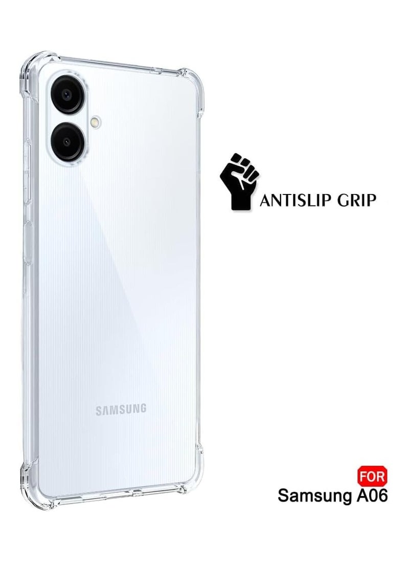 Generic - Samsung Galaxy A06 Case for Samsung A06 Phone Case Clear Reinforced Corners Scratch Resistant TPU Rubber Soft Silicone Protective Cover for Samsung Galaxy A06 2024 (Crystal Clear) - Image 1
