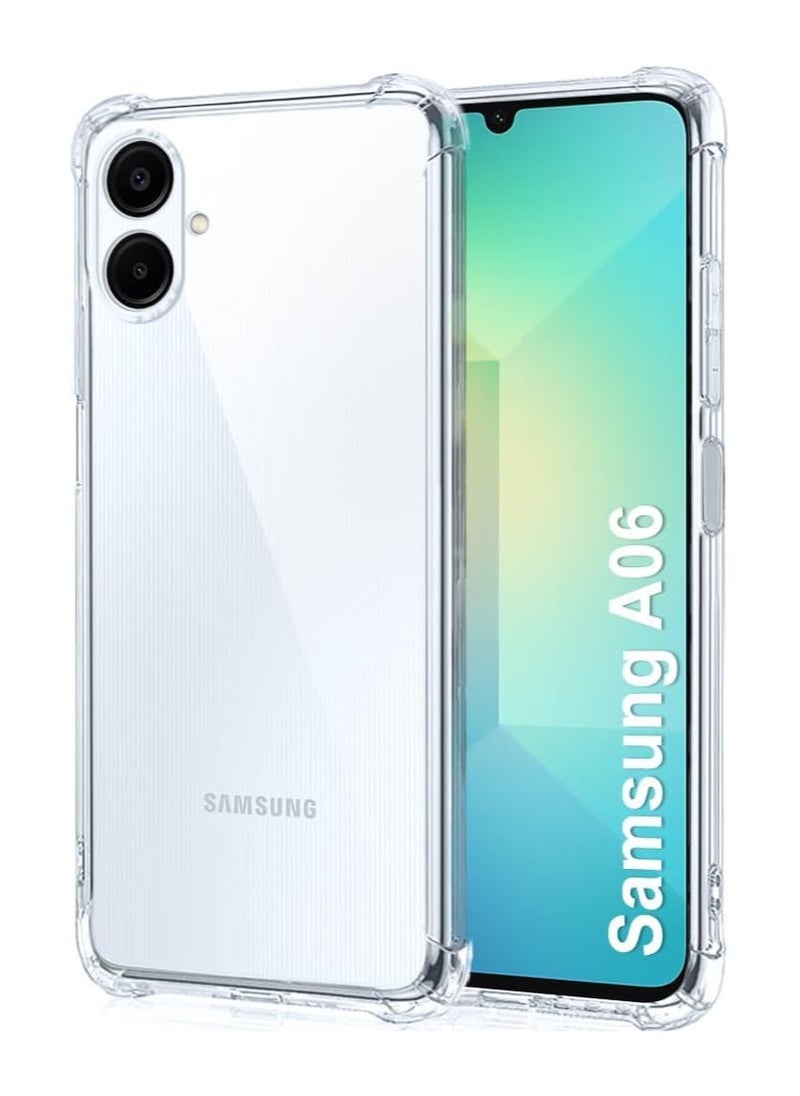 Generic - Samsung Galaxy A06 Case for Samsung A06 Phone Case Clear Reinforced Corners Scratch Resistant TPU Rubber Soft Silicone Protective Cover for Samsung Galaxy A06 2024 (Crystal Clear) - Image 1