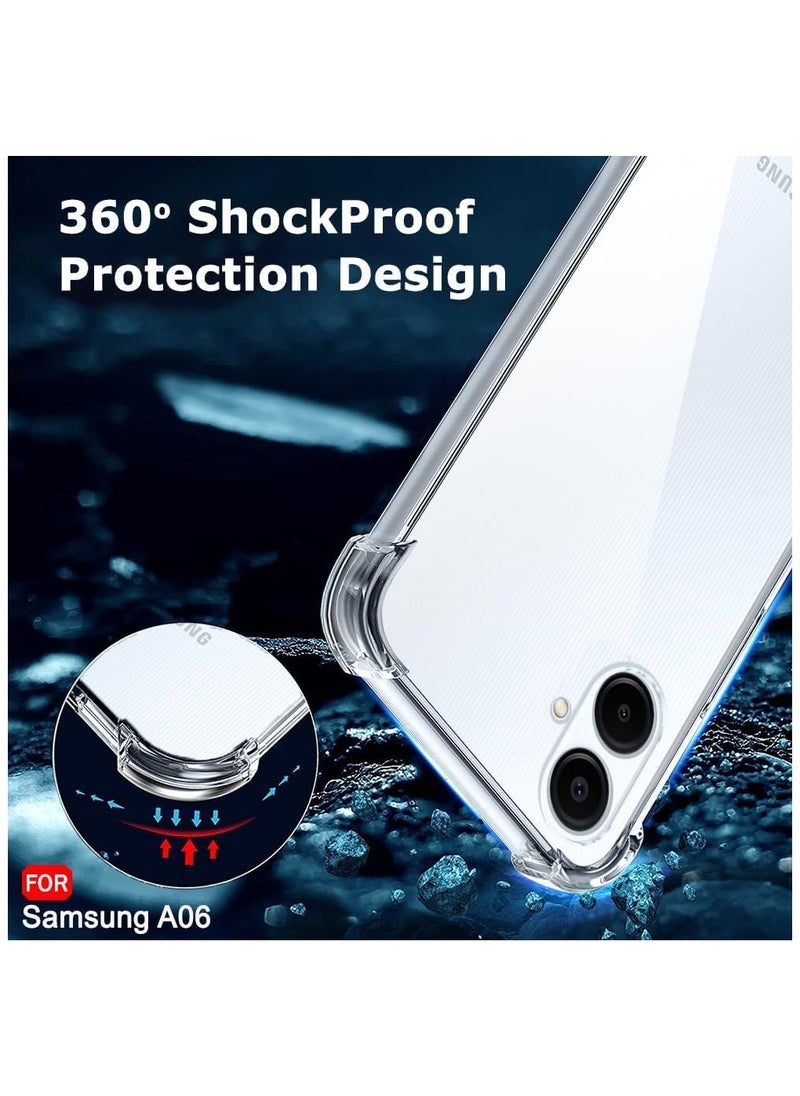 Generic - Samsung Galaxy A06 Case for Samsung A06 Phone Case Clear Reinforced Corners Scratch Resistant TPU Rubber Soft Silicone Protective Cover for Samsung Galaxy A06 2024 (Crystal Clear) - Image 1