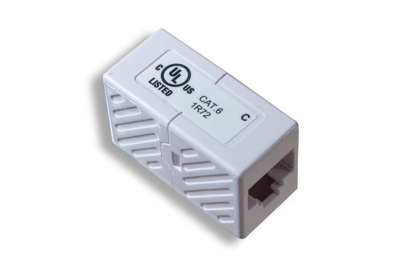 Cablelera Inline Coupler Cat6, Female RJ45 to Female RJ45, White Color (ZNWN2766-WH) - Image 1