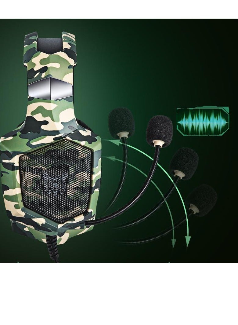 ONIKUMA K8 Gaming Headset Wired Stereo Headphones Noise-Canceling With Mic LED Lights Earphone - Image 3