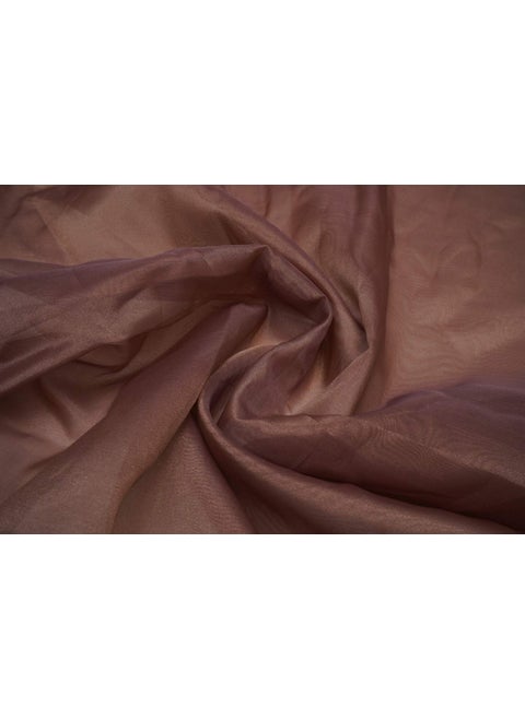 Pehnava Fab Studio Tissue Organza Fabric for Dress Cloth Material for Use in Fancy Garments Making Frocks GownsDresses and Also Wrapping Party Wedding DecorationsRosyBrown2 Meter