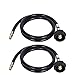 GGC GGC 4 Feet RV Propane Pigtail Hose QCC1 Connector with Acme and a 1/4' Inverted Male Flare (2PCS)  - Image 2