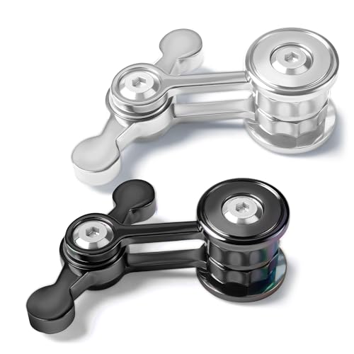 Chilvil Fidget Spinner for AdultsEaster Basket Stuffer Gift for Teen Boy Men Metal Silent Cool Gadgets Quiet Figette Office Desk Toy Anxiety Stress Calm Down Sensory Autism ADHD Valentines Day BlackSilver - Image 1