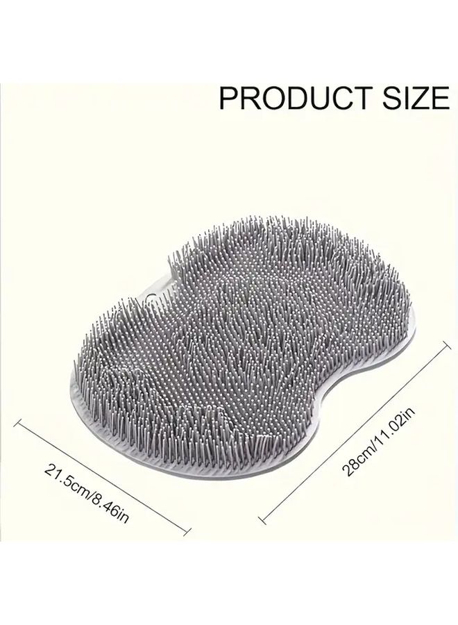 Blue Non Slip Shower Foot Scrubber With Suction Cups Fragrance Free Exfoliation Bath Brush - Image 3