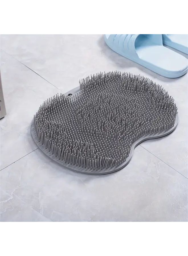 Blue Non Slip Shower Foot Scrubber With Suction Cups Fragrance Free Exfoliation Bath Brush - Image 5