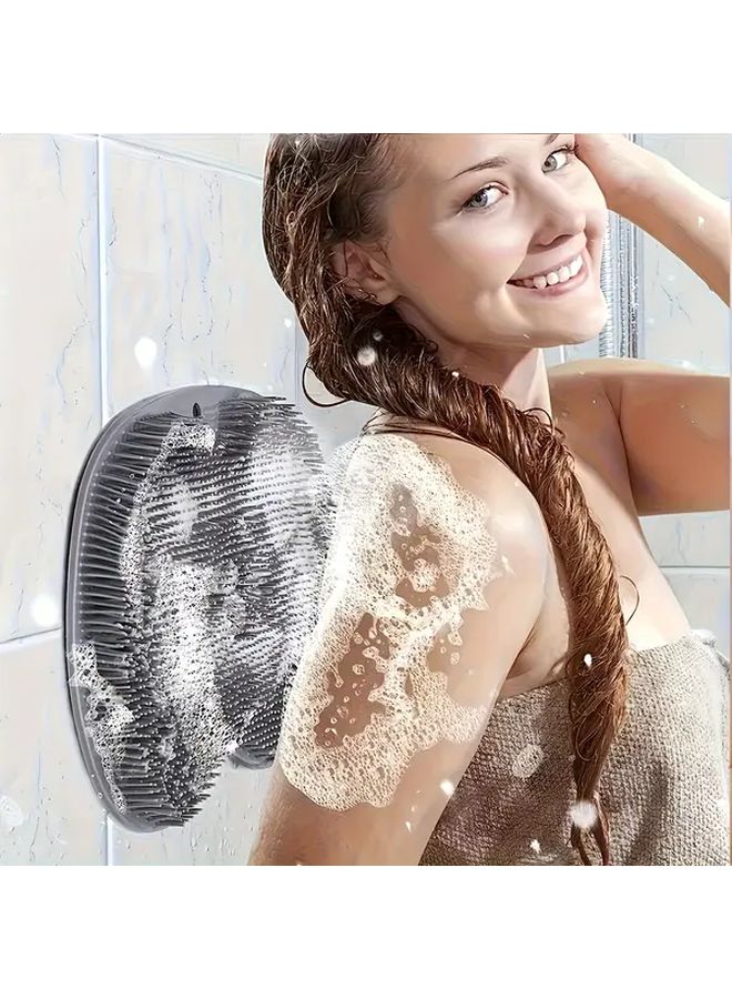 Blue Non Slip Shower Foot Scrubber With Suction Cups Fragrance Free Exfoliation Bath Brush - Image 4