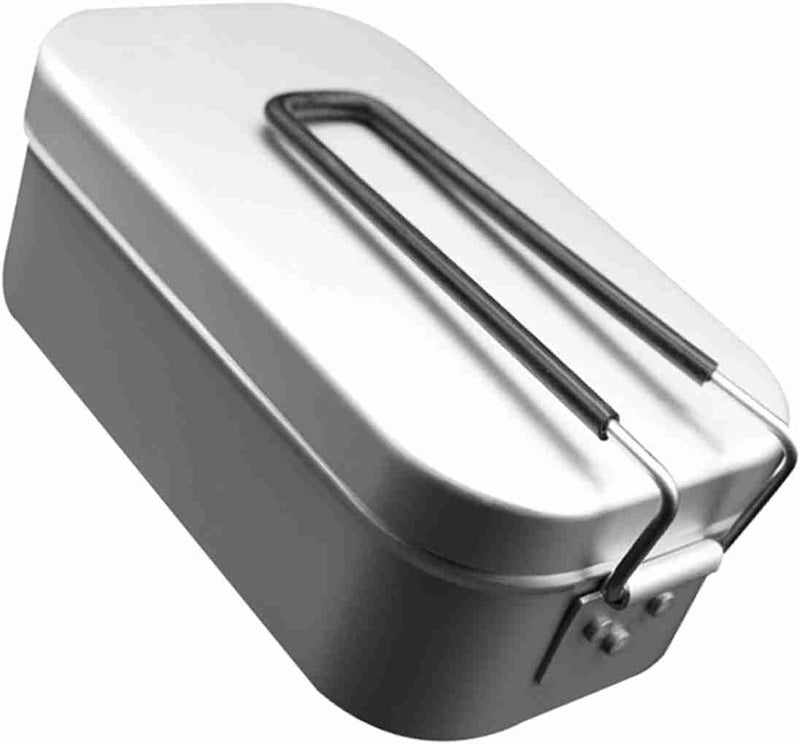 ZJchao Lunch Box Kids, Metal Bento Box Aluminum Alloy Lunch Boxes Container Snack Containers For Kids with Hot Proof Handle For Outdoor Camping Travel Food Container 800ml Single (Set B) - Image 2